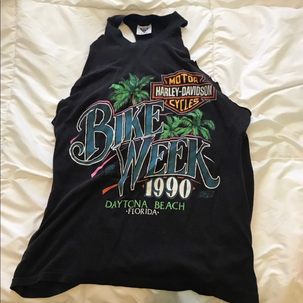 Vintage Harley Davidson cut off